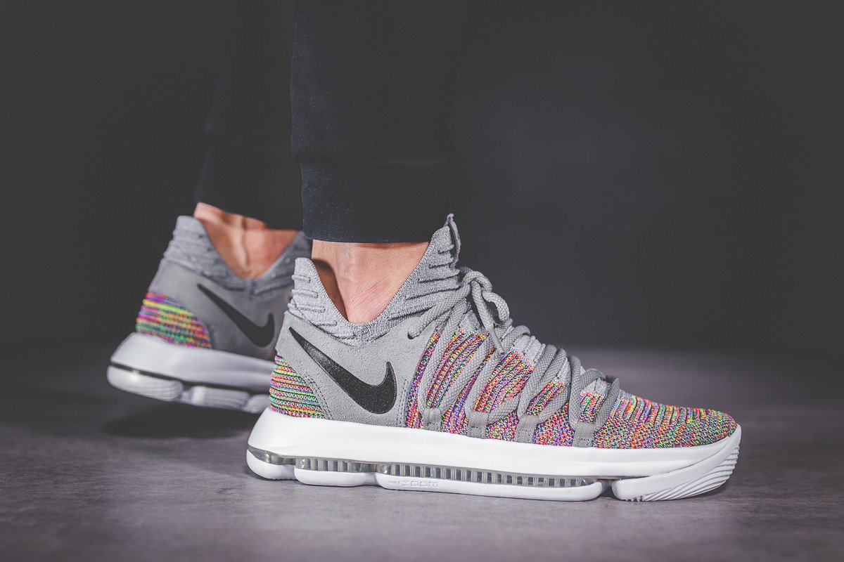 kd 11 multicolor on feet