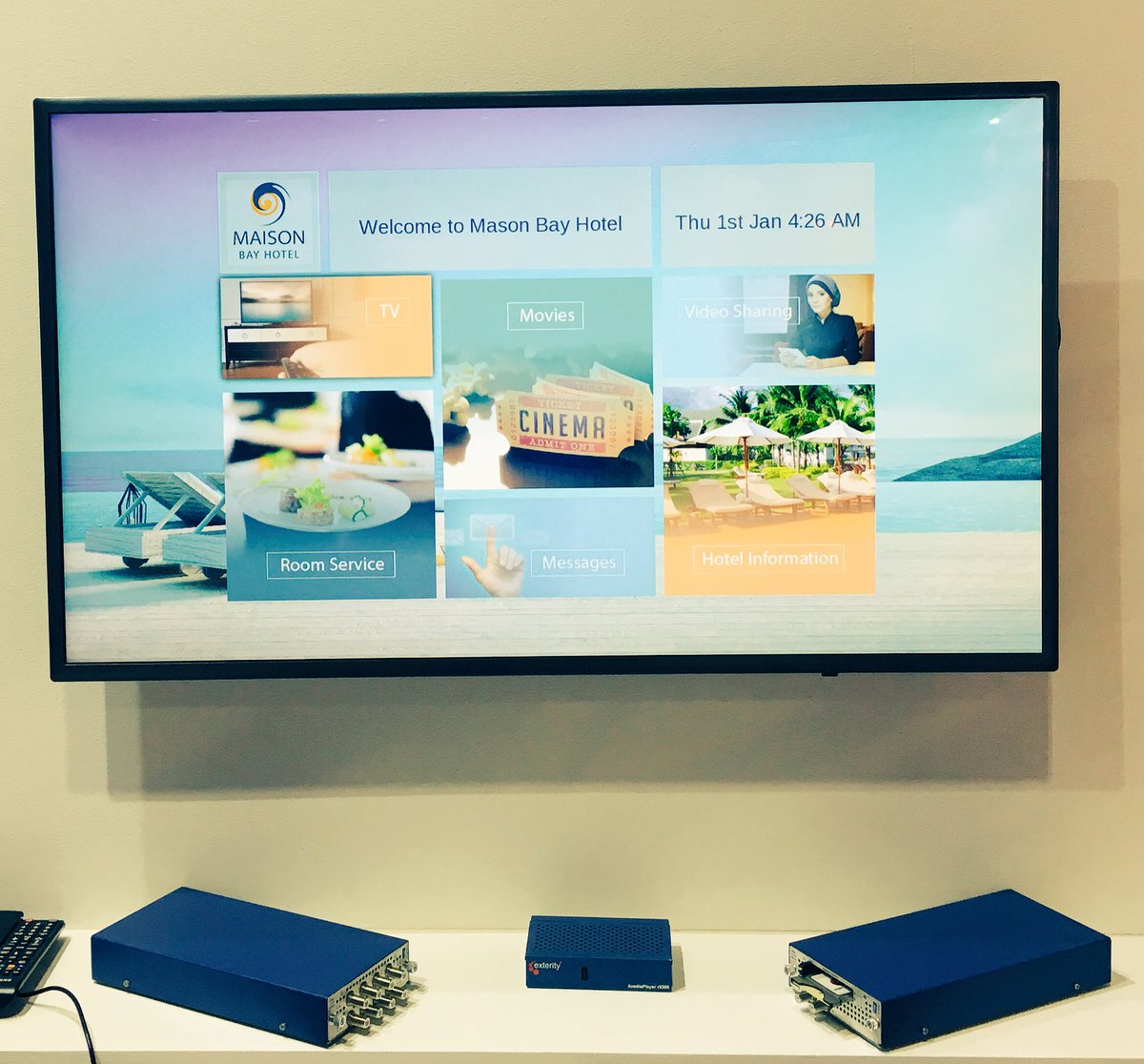 This isn’t a hotel room.. it is on our stand <a href="/InfoCommMEA/">InfoComm MEA</a> from <a href="/Exterity/">religious imagery save me</a> who provide IP Video &amp; Digital Signage Solutions #exterity #iptv #digitalsignage