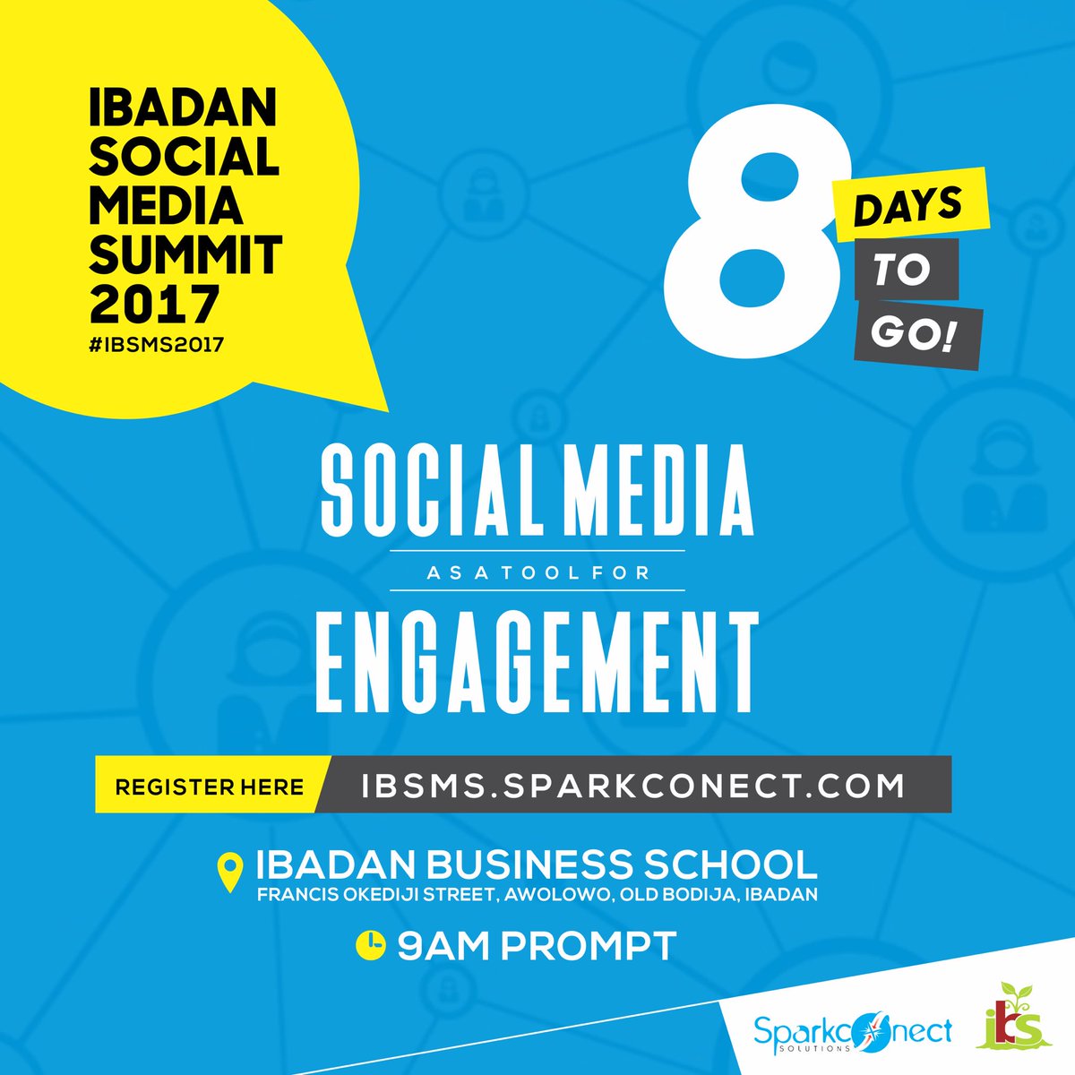 JideSpark's tweet photo. Yay!!! It’s one week away Ibadan Social Media Summit 2017 #ibsms2017 #ibadansocialmediasummit https://t.co/n0kctYeFZm
