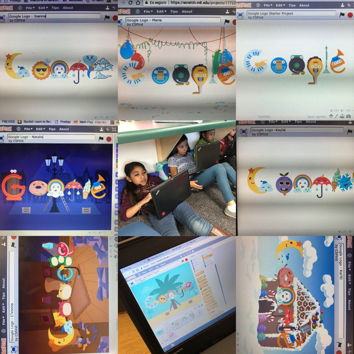 MissKeffer's tweet photo. We’ve been so busy this week that I haven’t gotten to tweet all our #hourofcode adventures! Our Google Doodles were amazing! I was a very impressed teacher today! #cvcode @CajonValleyUSD @avocadogators #room15andme https://t.co/T0Ha3uNhIZ
