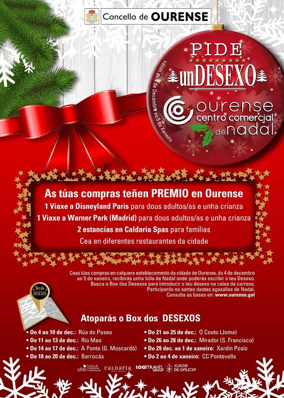 jesus_ourense's tweet photo. Compras con premio en #Ourense!
Do 4 ao 10 de decembro, atoparás o Box dos Desexos na rúa do Paseo #CapitaldoNadal #conLuzPropia https://t.co/PlKjcw8aLj