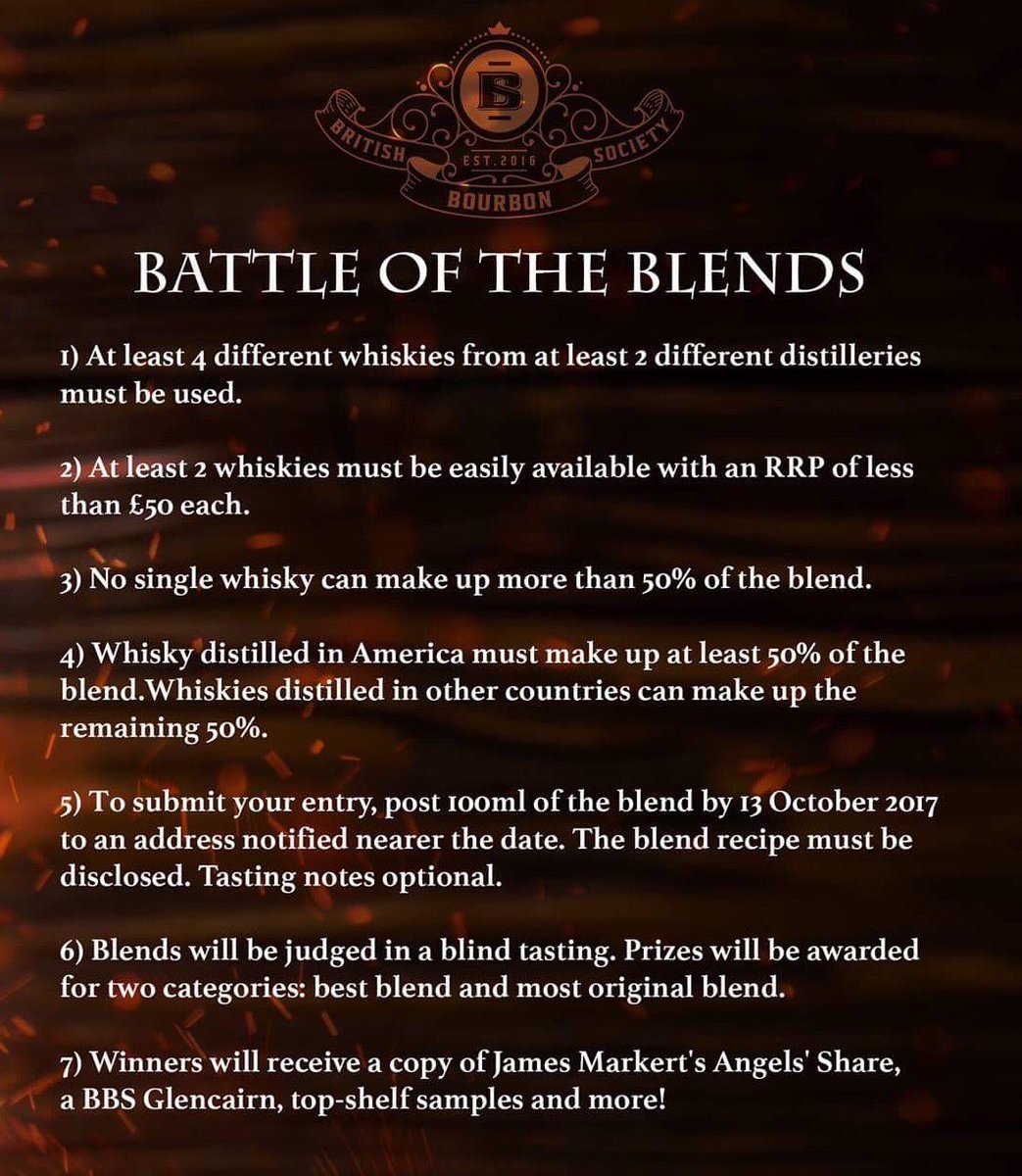 Looking forward to judging @BritishBourbon’s first Battle of the Blends tonight @SohoWhiskyClub with @Milroys & @WoolfSungBrands