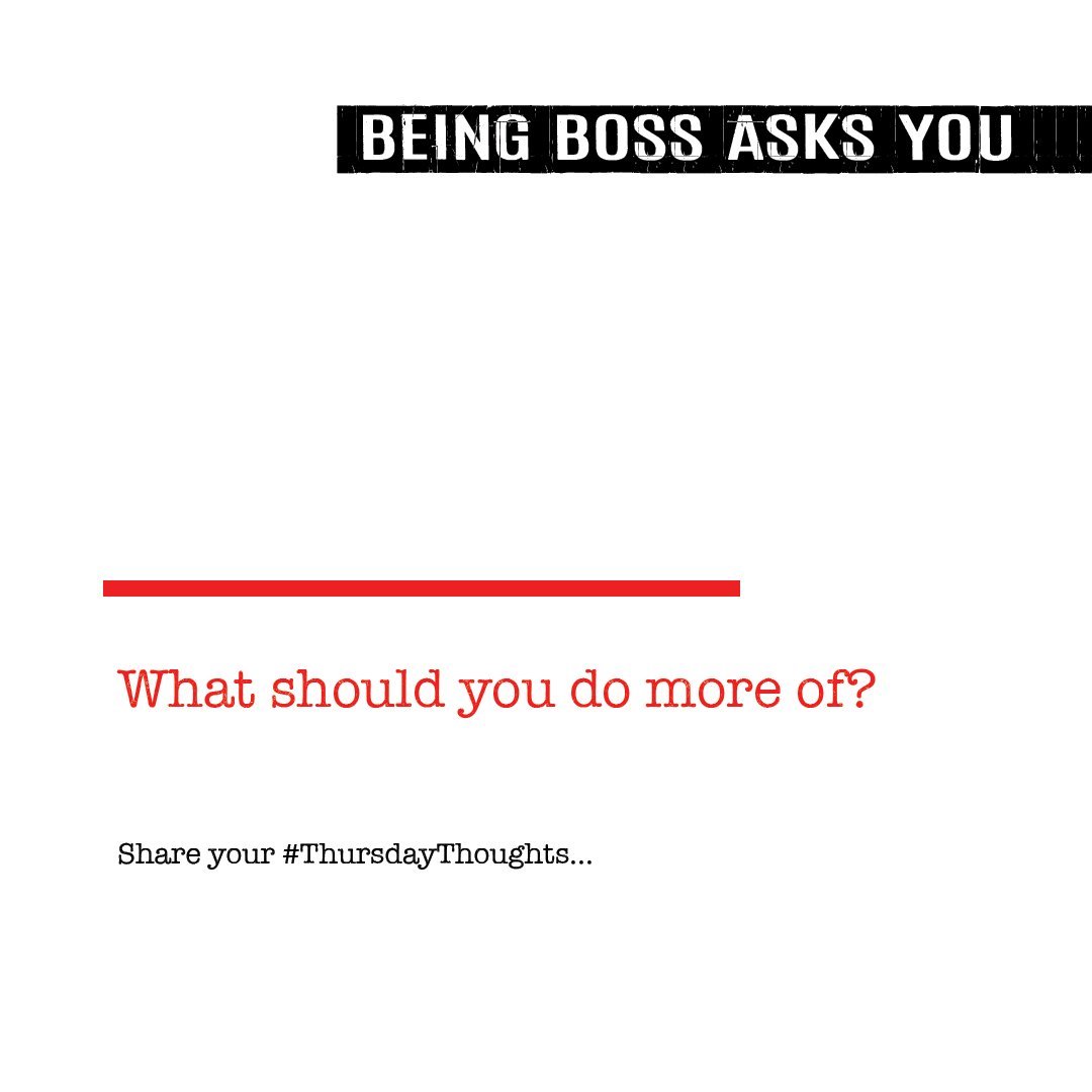 What should you do more of?
Share your #ThursdayThoughts...
#ThursdayThoughts #BeingBossWomXnTalk #hardworkpaysoff #EntrepreneurLife #EntrepreneursofInstagram #Hustle #business #badassboss #womeninbusiness #bossbabe #mompreneur #ladyboss #bosslady #smallbiz #mycreativebiz