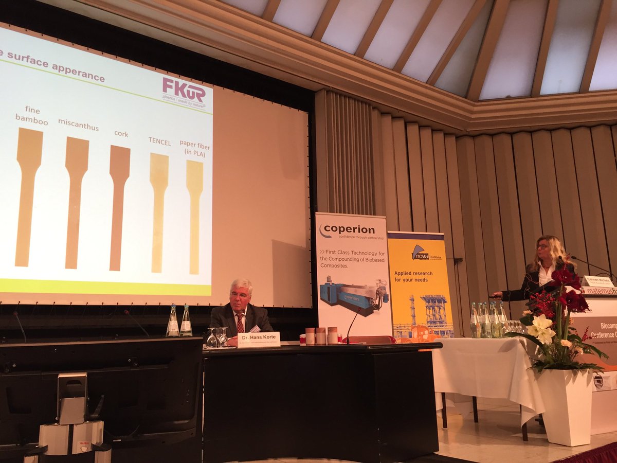 PartanenAsta's tweet photo. Different #fibres give Different image for different #biobased #polymers! #FKuR at #BCC2017 #biocomposite Conference Cologne! https://t.co/lL12Bsylzy