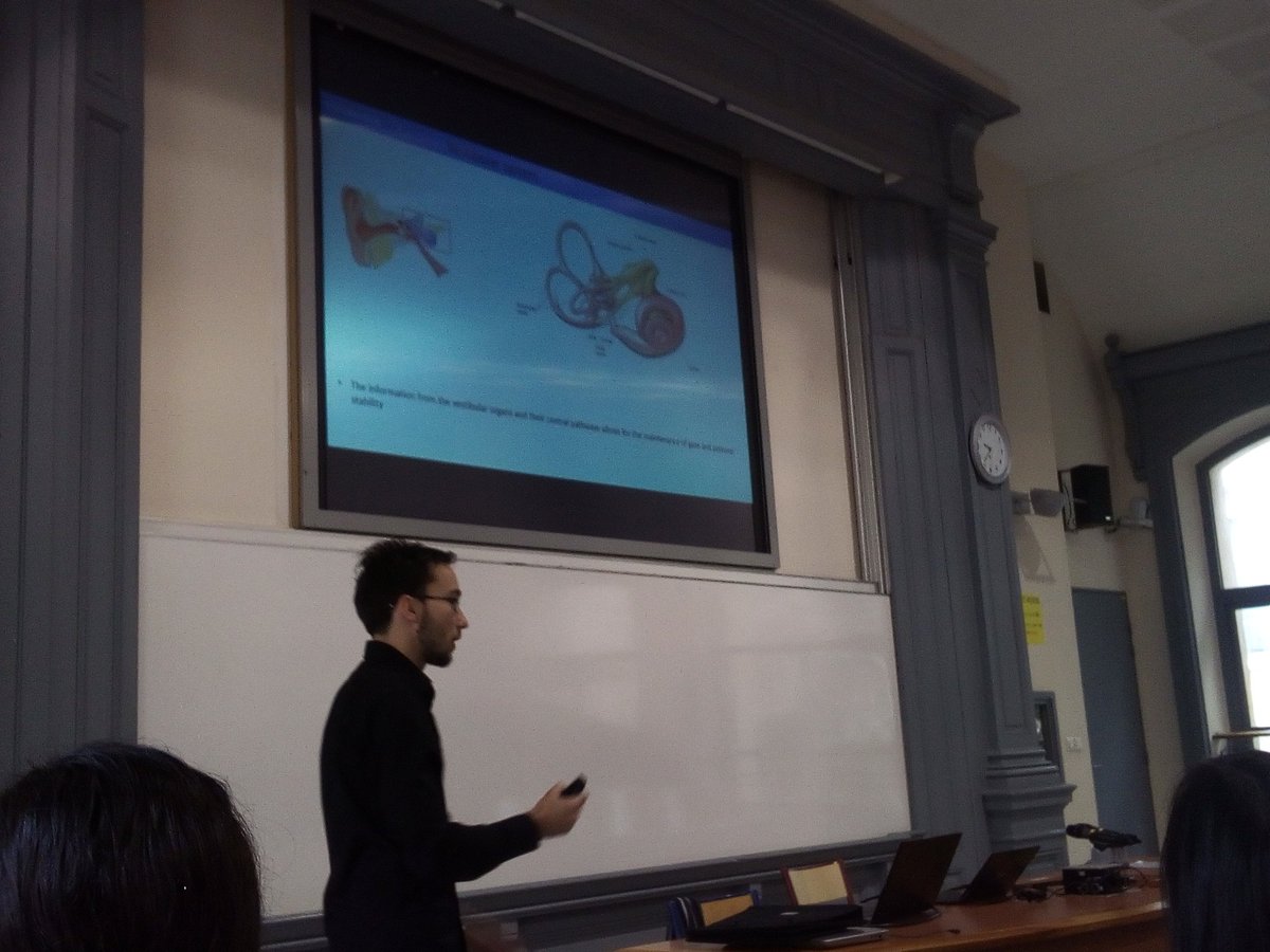 ICN_PhDDay's tweet photo. Guillaume Rastoldo, one of our organizers, presents his work at the #LNIA @univamu and opens the PhD Days 2017 ! #neurosciences  #vestibule https://t.co/StQv7MoXaw