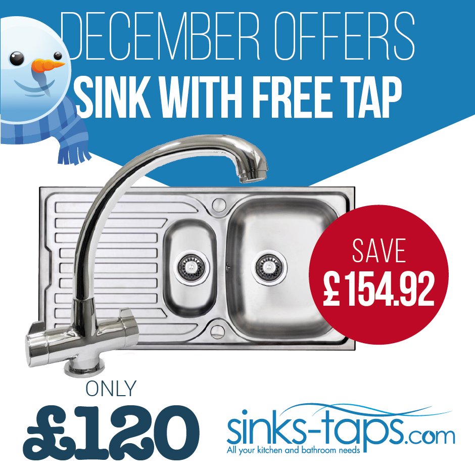 sinksdashtaps's tweet photo. Get a FREE @Bluci2014 Milano kitchen tap when you buy the Turin 150 1.5 bowl kitchen sink, saving over £150. Just one of our fantastic #December offers. Visit https://t.co/tpdXwnTLc0 now!

https://t.co/aH40QKbVnC https://t.co/9zYebKI7RQ