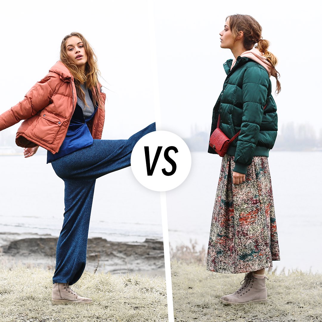 In love with these warm jackets in fashionable colors like 'Blooming Dahlia' and 'Shaded Spruce'. We can't choose. Can ju? #FashionBattle #Juttu #FW17 #LetsGoOutside