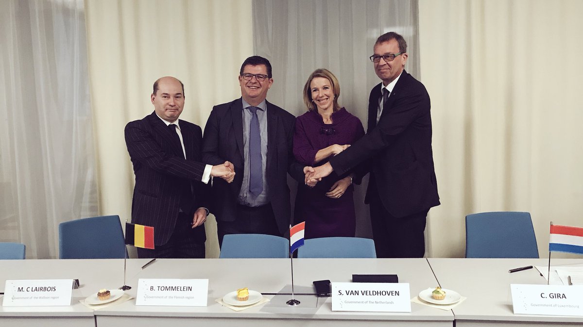 MargotNeyskens's tweet photo. Benelux Union sets out the way forward for a common zero emission future. @Barttommelein: ‘It’s important that we share our knowledge and best practices. Benelux has a nice tradition of working together!’ #benelux #energy #emobility https://t.co/nGNhnvaLNU