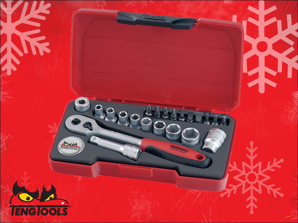 TengToolsUK's tweet photo. **Teng Tools – 12 DEALS OF CHRISTMAS**
DAY 3 – GRAB IT NOW! –1/4" DRIVE SOCKET SET
GB: https://t.co/m2R9GHxAGZ
IE: https://t.co/nHamKf9iRI
#getorganised #dadpresent #mechanic #santa #xmas #wishlist https://t.co/ZMEy71NekJ