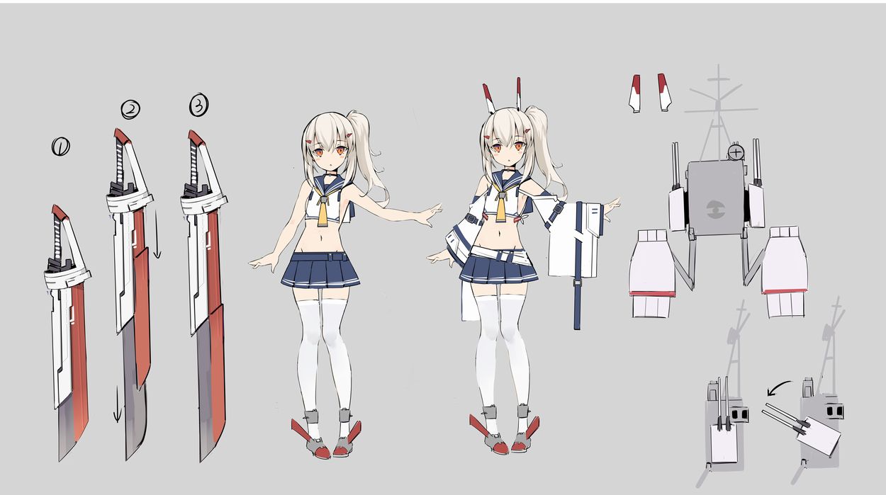 アズールレーン 複製原画 大月紅葉