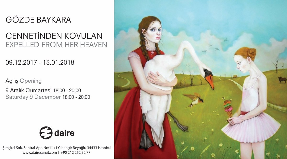 Gözde Baykara’nın kişisel sergisi bu cumartesi akşamı Daire’de açılıyor.