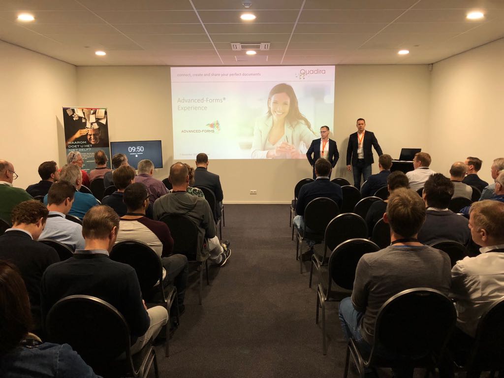 QuadiraSoftware's tweet image. De #AdvancedFormsExperience17 is begonnen! We trappen af met uitdagingen t.a.v #OutputManagement #VoxVote