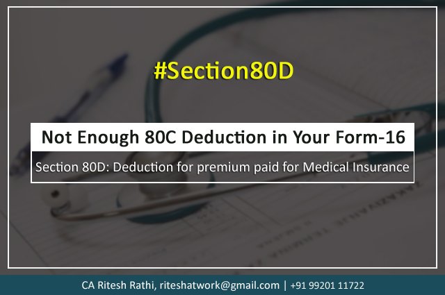 Riteshatwork's tweet image. #Section80C #Section80D #IncomeTaxReturn #Income #Deduction

riteshatwork@gmail.com | +91 99201 11722