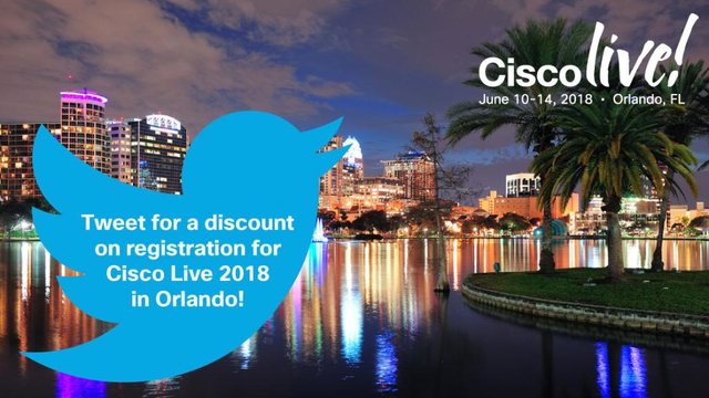 Nadiuski's tweet photo. You have the power to lower Cisco Live registration pricing with Twitter. Act now! https://t.co/4qN8KYpWsJ https://t.co/WT8c9JxIO2