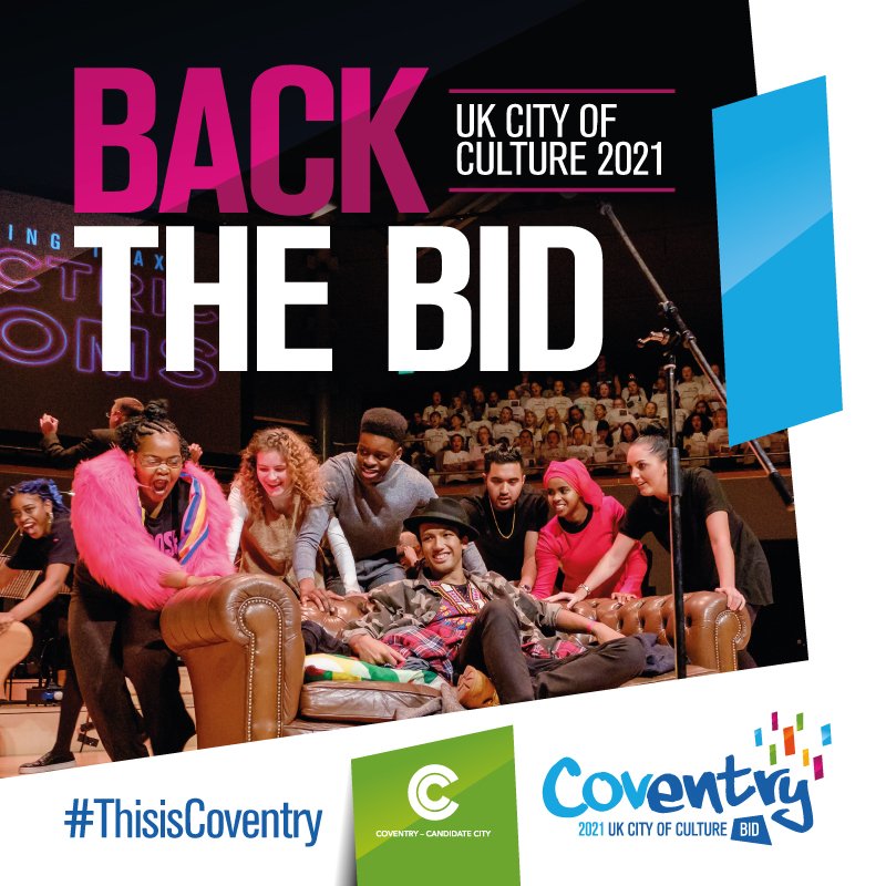 We find out the winner of #UKCityofCulture2021 TONIGHT on the <a href="/BBCTheOneShow/">BBC The One Show</a>! It has been an incredible journey and we believe the time is right for Coventry! Keep sharing your messages of support with #ThisisCoventry!