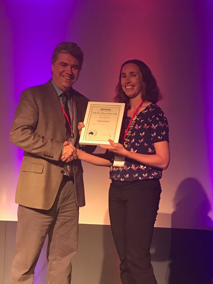 Congratulations to Fiona Johnson from <a href="/UNSW/">UNSW</a> for her Early Career Research Excellence prize #modsim2017 !