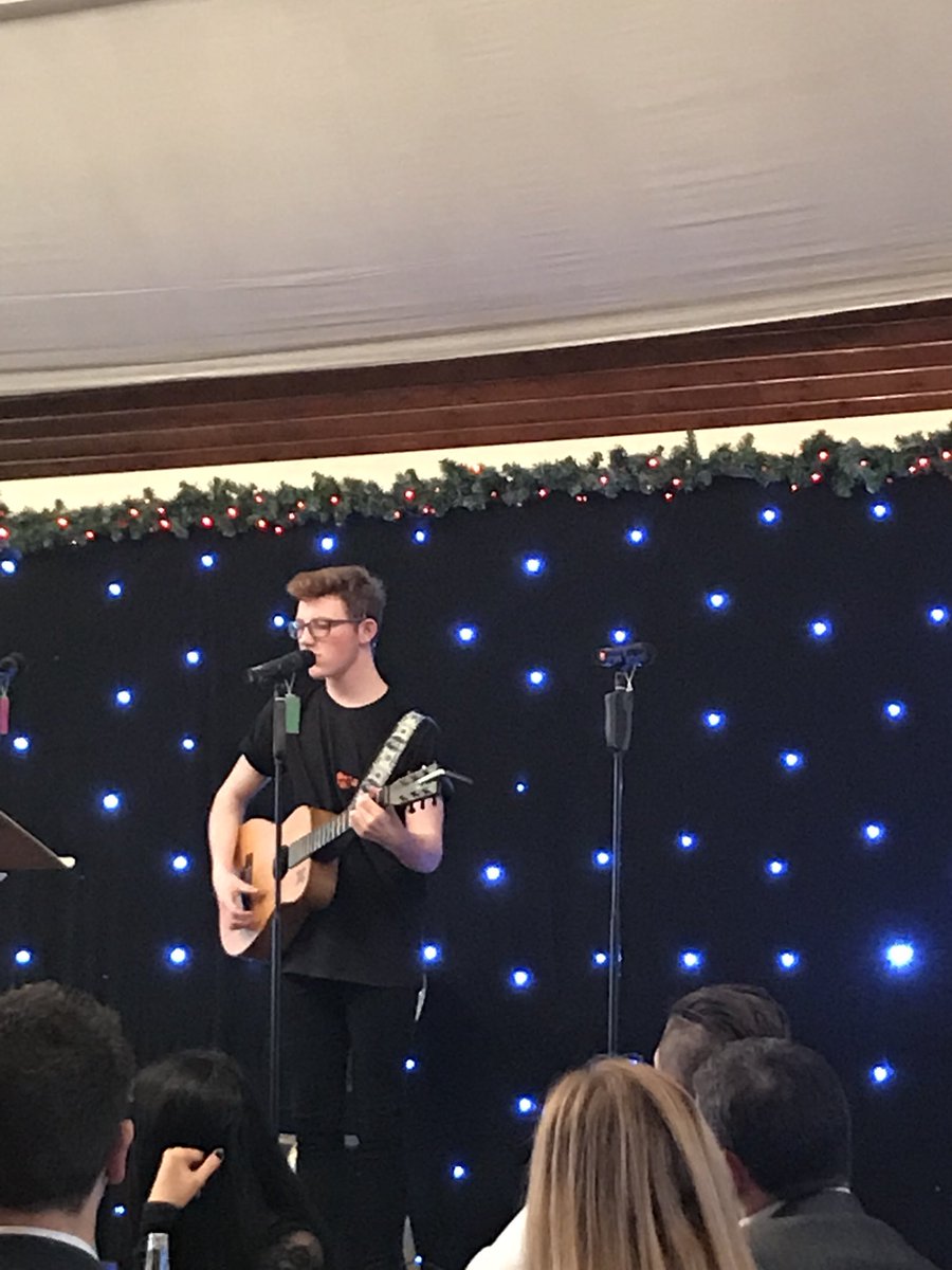 Callum Butterworth from <a href="/OrangeBoxHX/">Young People's Service: Orange Box Halifax</a> is definitely a name for the future, what a fantastic young singer at <a href="/KACCL_Charity/">KACCL</a> 2017 lunch #KACCL #charity #workingtogether