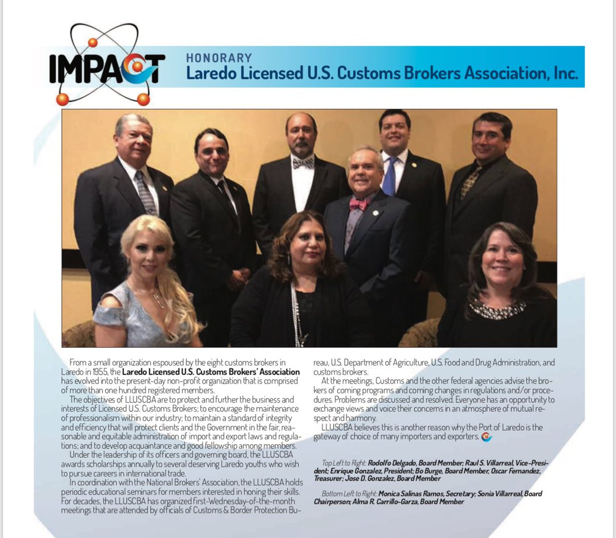 monyksal's tweet photo. LLUSCBA is recognized with the Impact Award #lluscba #laredobrokers #impactaward https://t.co/j5SyJoanAl