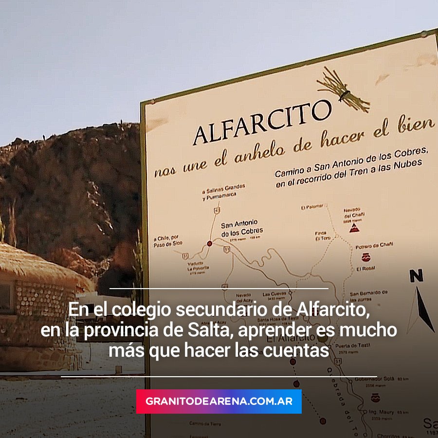 granitodearena's tweet photo. En los cerros salteños se encuentra la escuela el @Alfarcito 😊. Un lugar donde cada #GranitoDeArena marca diferencia ▶️ https://t.co/d5KCk9eZYY https://t.co/NNSp59947I