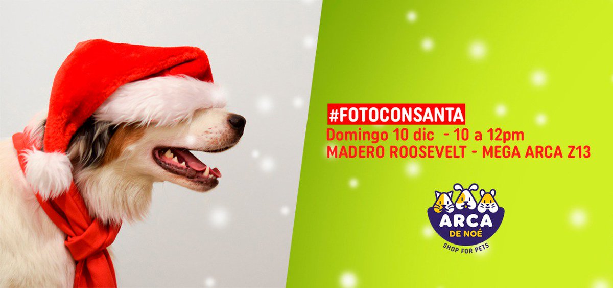 ARCADENOEGT's tweet photo. #FOTOCONSANTA 🐾🐶❄️🎄
Ven y tómate una foto en familia con tú mejor amigo y guarda los lindos recuerdos de esta temporada. Te esperamos este domingo 10 de diciembre en: Mega Arca / Madero Roosevelt 10 a.m a 12 p.m
Aplican restricciones* https://t.co/tVQf8kxsuW