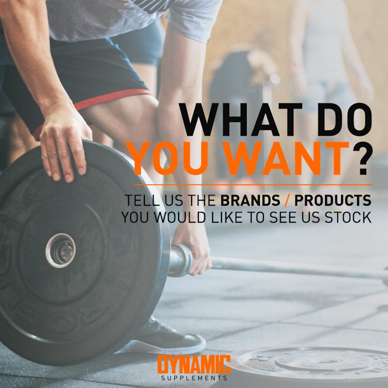 YouAreDynamic's tweet photo. We're always looking to expand our range to bring you the best #SportsNutrition to help you achieve your #FitnessGoals - and we want your help.
Get in touch with us on shop@dynamicsupplements.co.uk and let us know what brands & products you wish we stocked.
#YouAreDynamic https://t.co/nvMt6enDoo