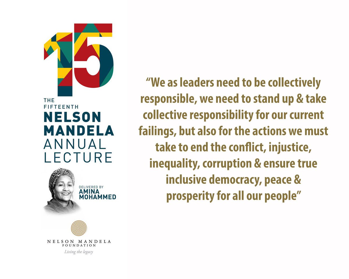 NelsonMandela's tweet photo. Quoting our 15th Nelson Mandela Annual Lecture speaker @AminaJMohammed #CenteringGender #WhyGender #NMAL2017 https://t.co/7yiwkXVmlh https://t.co/UhkwKRljSU
