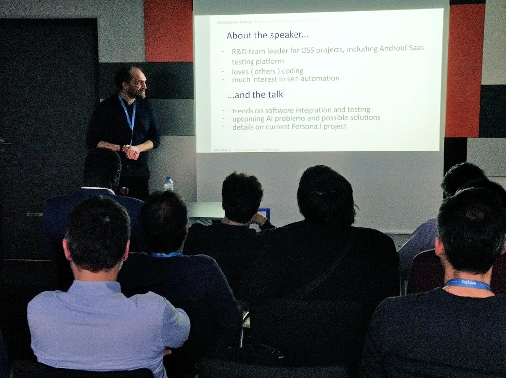 flzara's tweet image. . @JonaScript d&apos;@alterway conclut ce track #quality @OSS_Paris #OSSPARIS17 avec #EvolutionaryTesting #AI #R&amp;amp;D