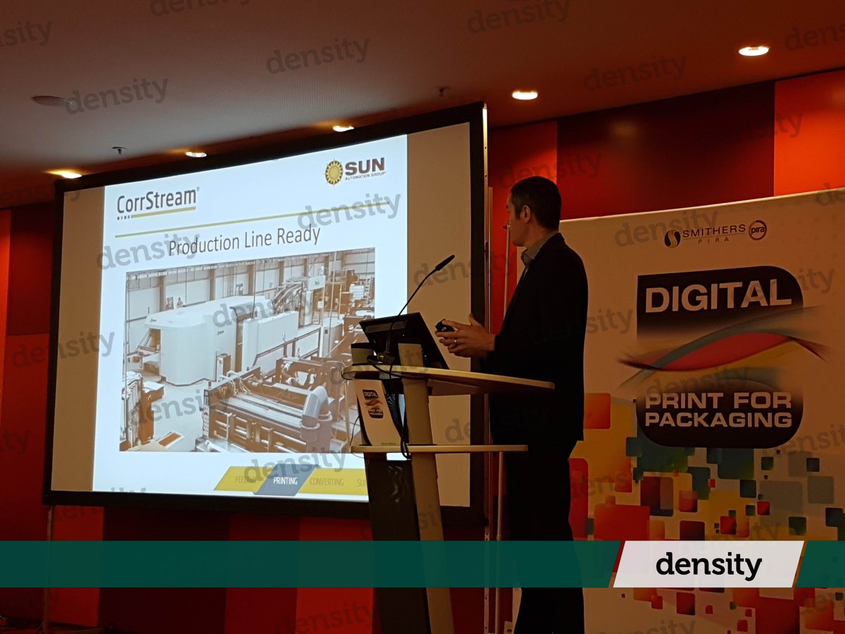industrialdots's tweet photo. @SUN_Automation and UK-based @HSGPackaging   testify at #DPPEurope how the convergence of flexo and CorrStream single-pass aqueous inkjet press is the key to meet advanced design and production needs, reduce inventory, add customisation and versioning, and open new applications. https://t.co/swz4In7J3i