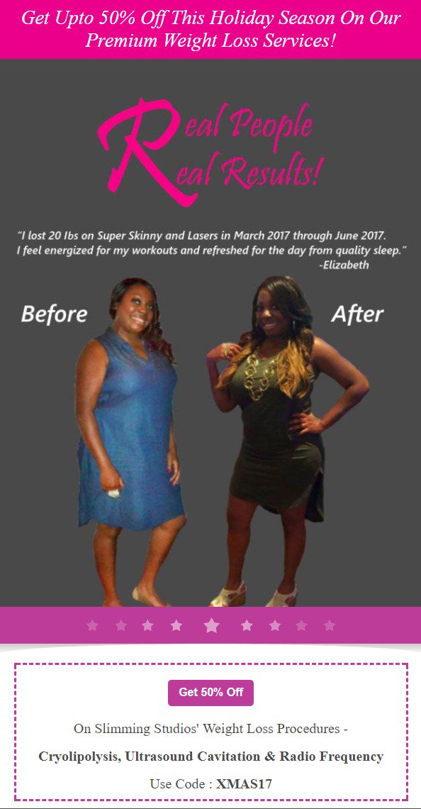 SlimnSkin's tweet photo. #LoseWeight with a Dash of Excellence!
Book @SlimmingStudios’ Fabulous #WeightLossProcedures at up to 50% OFF!! Use Code: XMAS17 https://t.co/YPsR9r4urI https://t.co/wHsoZt9eGF