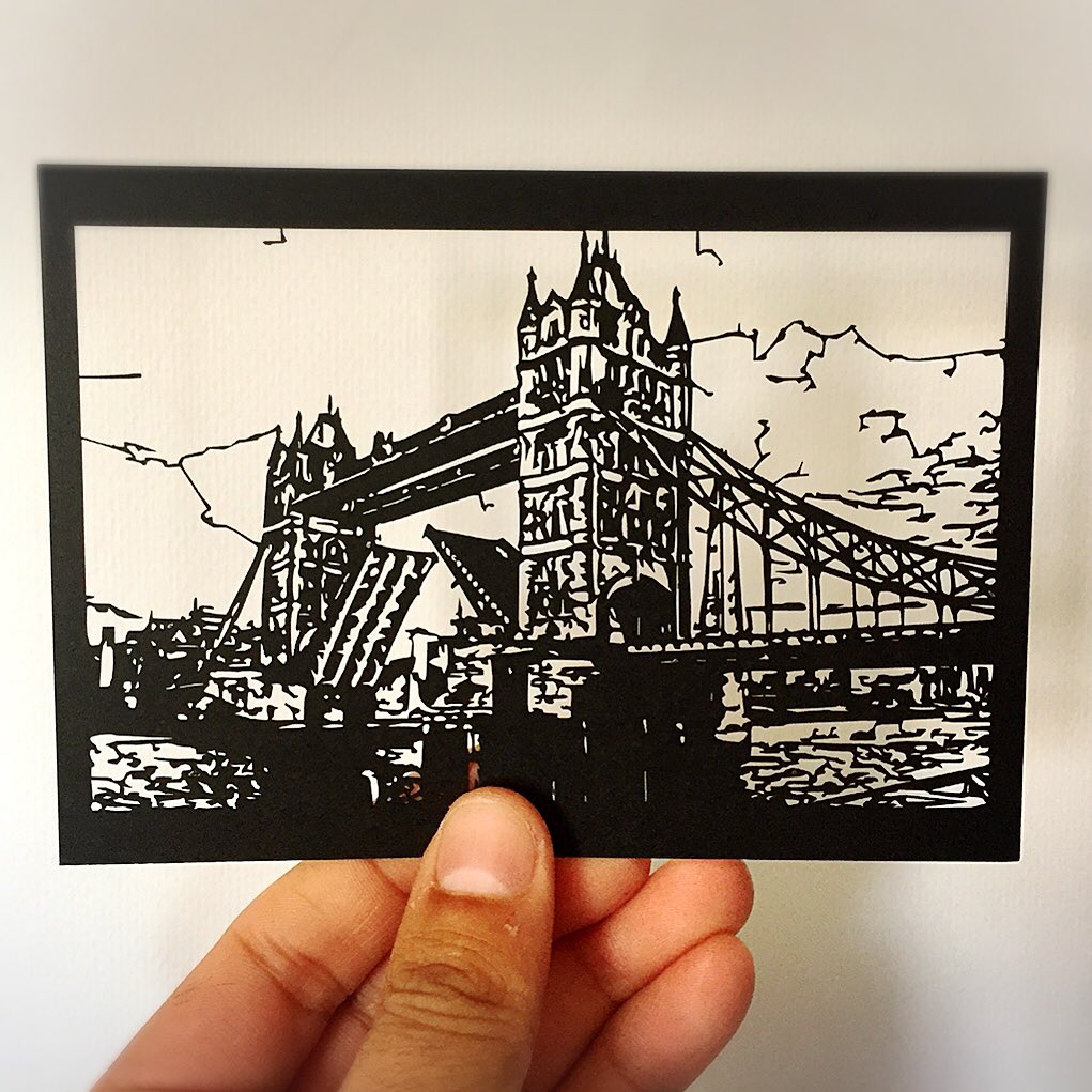 絵画 ロンドン ブリッジ アート 切り絵オンデマンド on X: