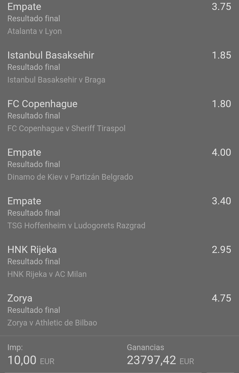 TipsAnalistas's tweet photo. Combinada 23.000€!🤑 Si sale los repartiré entre 100👥 de los que hagan Rt + like  y me sigan!📲

Tenéis + apuestas para hoy en:
👉 https://t.co/hsZE0S8gsr https://t.co/yQv1nfYEEr