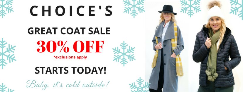 ChoiceBoutiques's tweet photo. @ChoiceBoutiques great #coat #SALE starts TODAY nationwide with a massive 30% OFF! Nab your ideal #Winter coat in time for #Christmas...#ChoiceStyle
#Stillorgan #Sandycove #Sutton #Galway #Kilkenny #Sligo #Ballina
@Stillorganvill @GoodsKilkenny @HenryLyonsSligo https://t.co/I8oAxmCwl2