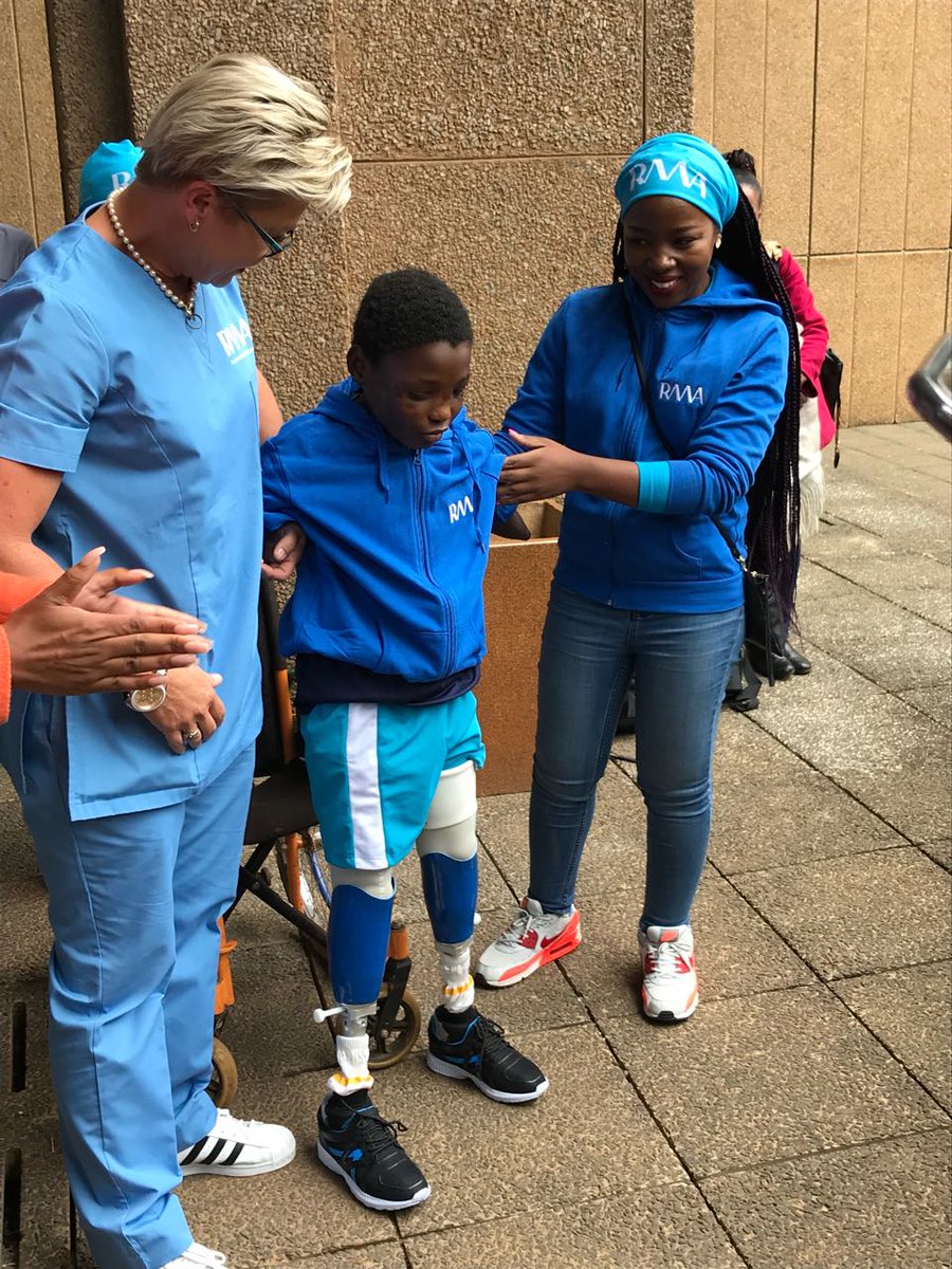 LicenseLiquor's tweet photo. CityofJoburgZA: RT RMAssurance: What a joyous occasion at today's #joburgdisabilityawareness day hosted by CityofJoburgZA! George Baloyi is standing and walking for the first time, thanks to his new prosthetics sponsored by RMA. https://t.co/d3YYbban4t