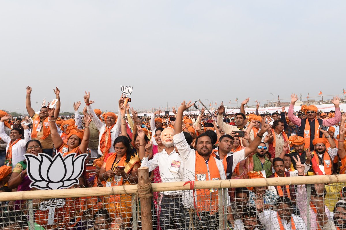 narendramodi's tweet image. In Surat, spoke about the transformation in Gujarat over the last two decades, when BJP has got the opportunity to serve the state. We remain committed to working even harder for Gujarat’s further growth.