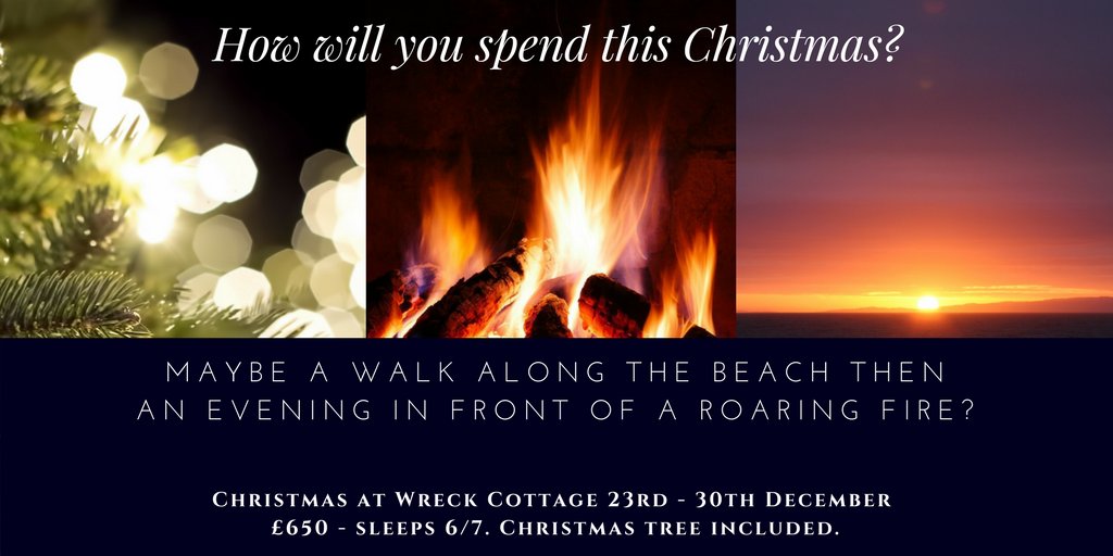 The perfect Christmas present. A break from it all beside the sea! Christmas week, self-catering in beach-front cottage. Machrihanish. Sleeps 6/7. Dogs welcome. #scotland #selfcatering #dogfriendly #WildAboutArgyll