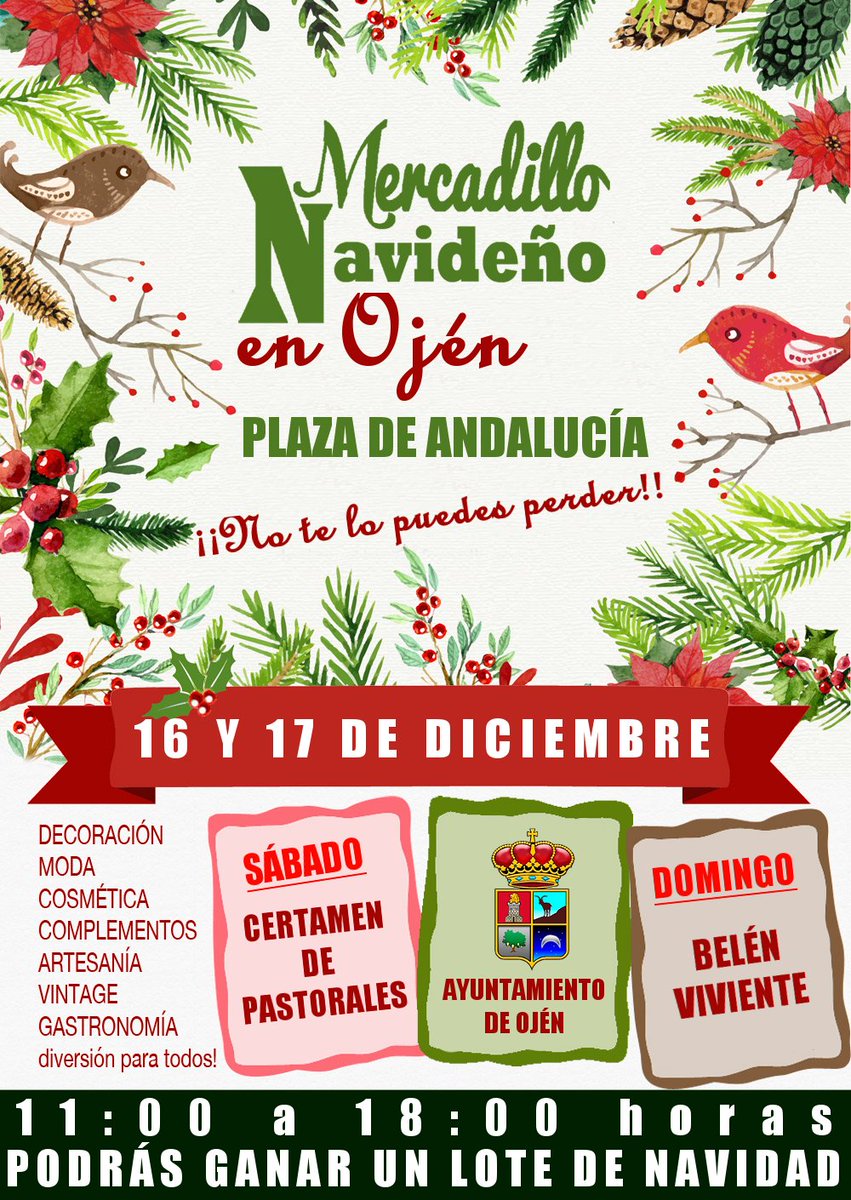 El 16 y 17 de diciembre no te pierdas el #MercadilloNavideño de #Ojén donde comprar regalos y detalles para estas fiestas #Navidad