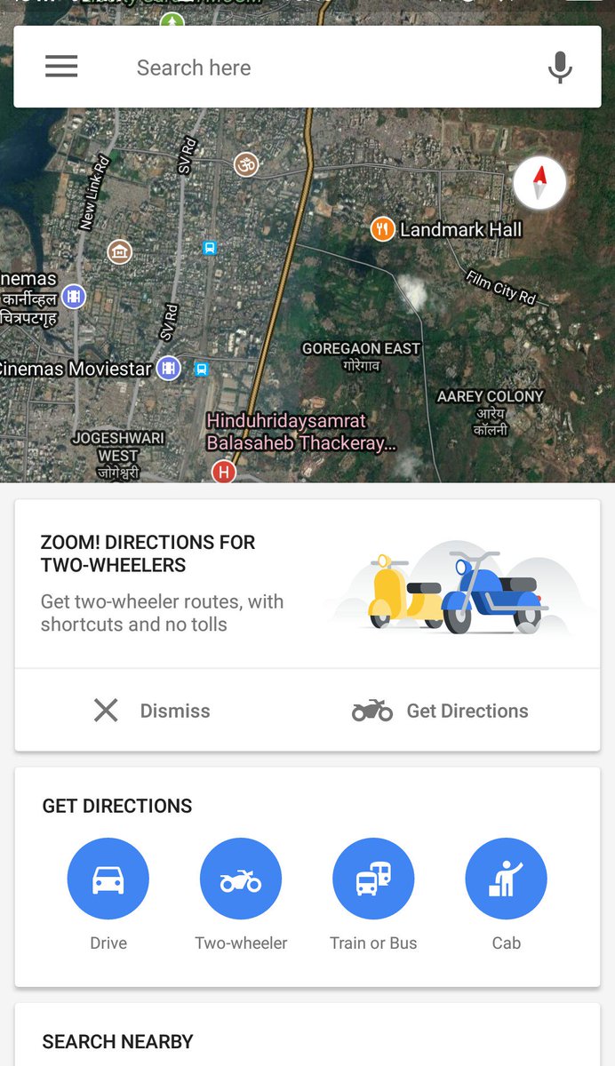 abhijeetsawant's tweet photo. Google Maps Update : Now Ride your 2-wheelers to accurate destinations.   Directions for 2-Wheelers now available with new update.  Go zoom your bikes!! 
.
.
 #Maps #googlemaps #directions #travel #traveltales #citytraffic #destinations #google #simplifyingtravel https://t.co/RqX0rBFePM