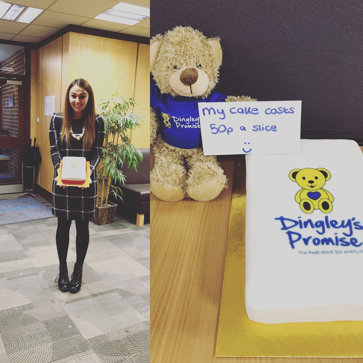 Sarah_Momen's tweet photo. It’s Charity cake sale day for Dingley’s Promise today! 🐻 #thebearmadeit https://t.co/rJtNcdTbIa