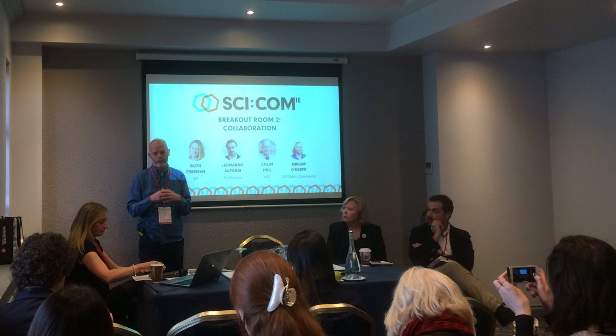 cbteagasc's tweet photo. Colin Hill at Collaboration breakout session #SCICOM2017 @Pharmabiotic @scienceirel @teagasc https://t.co/ybXVC7CmzB