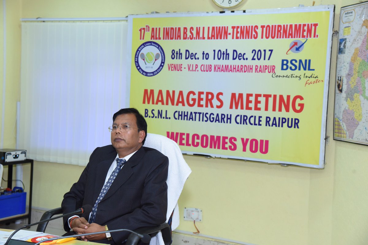BSNL_CG_Circle's tweet photo. MANAGERS MEETING FOR 17th ALL INDIA LAWN TENNIS TOURNAMENT CONDUCTED BY @RNPatel14 @cgmbsnlcg  AT #RAIPUR @BSNLCorporate @CMDBSNL https://t.co/Axid8U5Xou