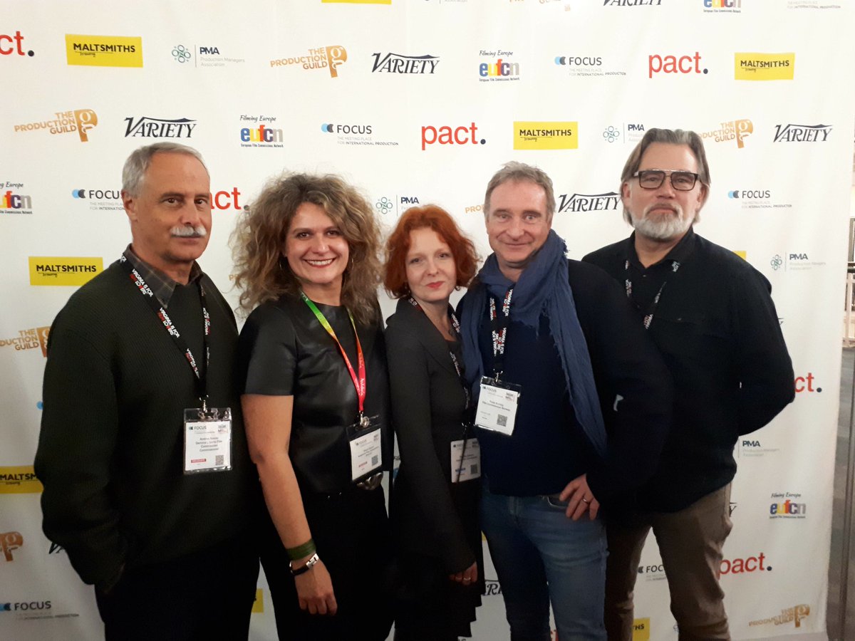 EUFCN Board at the @tlgfocus  Opening Reception, co-hosted with @Variety  Pact, The @ProductionGuild , @pma and #EUFCN  and sponsored by @maltsmiths