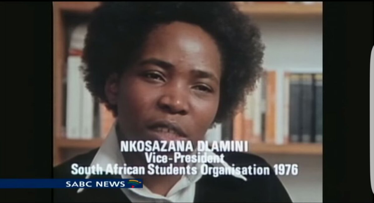 zoedaniellesa's tweet photo. #DlaminiZuma was elected as Deputy President of #SASO (South African Students Organisation) in 1976 and later fled to exile the same year when SASO Secretary #MapetlaMohapi was arrested and died in detention/police custody.@ANCYLhq @ANCWomensLeague @alexeliseev @BLF_SM @ANN7tv https://t.co/CSxHvF8T8y