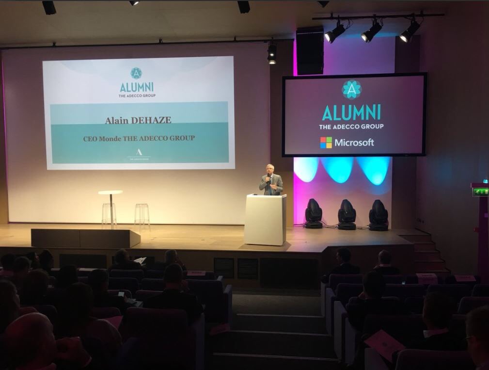AdeccoGroupFR's tweet photo. Réunion des alumni @AdeccoGroup sur le campus de @microsoftfrance en présence d’ @AlainDehaze #WorkNextGen https://t.co/oIvv0FxYBj