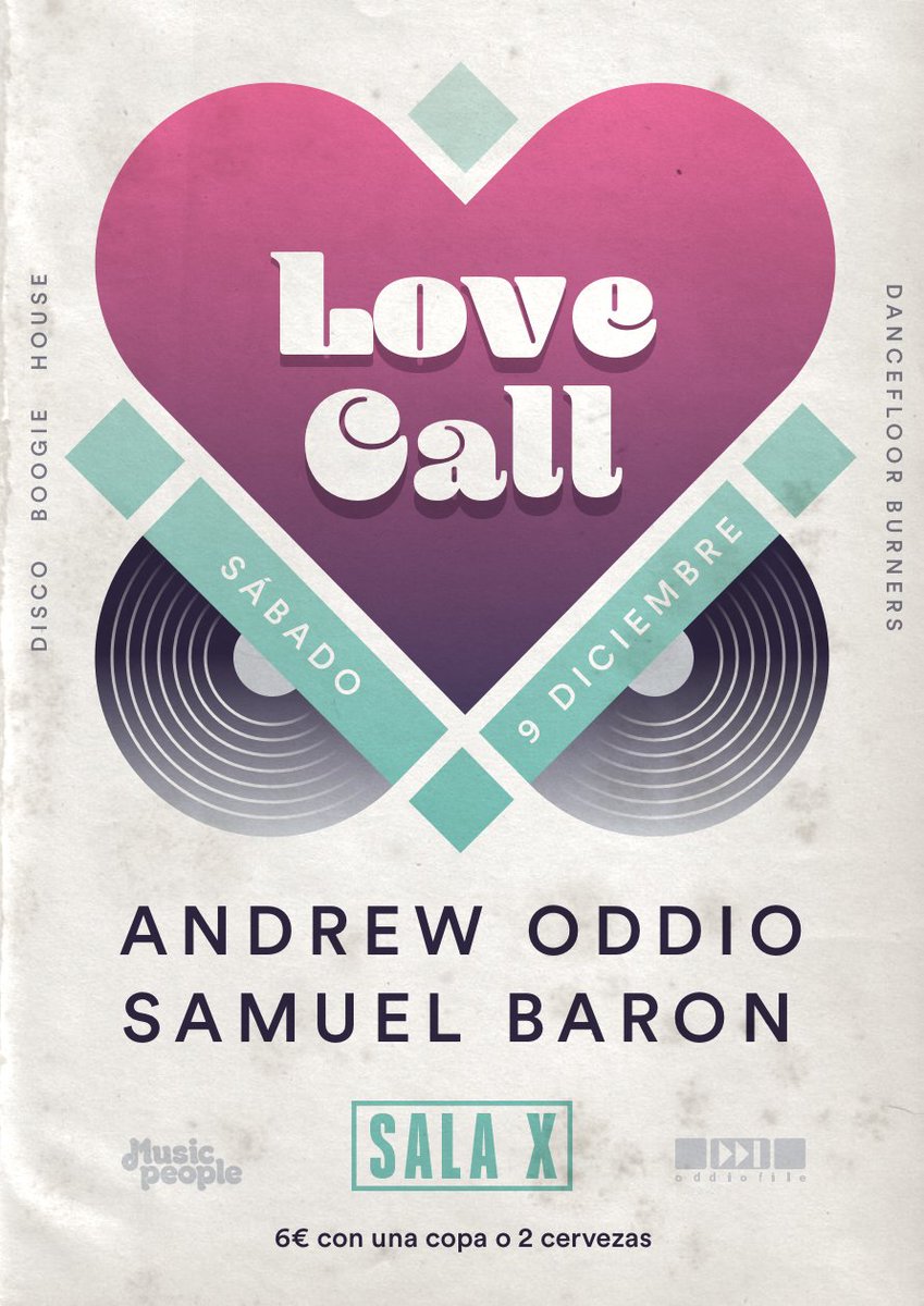 oddio's tweet photo. Big LOVE CALL party this Saturday at Sala X, Seville, Spain. Get ready to boogie down.   #lovecallsvq #partysevilla #sevillenightlife #disco #boogie #house #vinyl #dancefloorburners https://t.co/7UGf1CPWa2 https://t.co/OEY5AK6ZBi