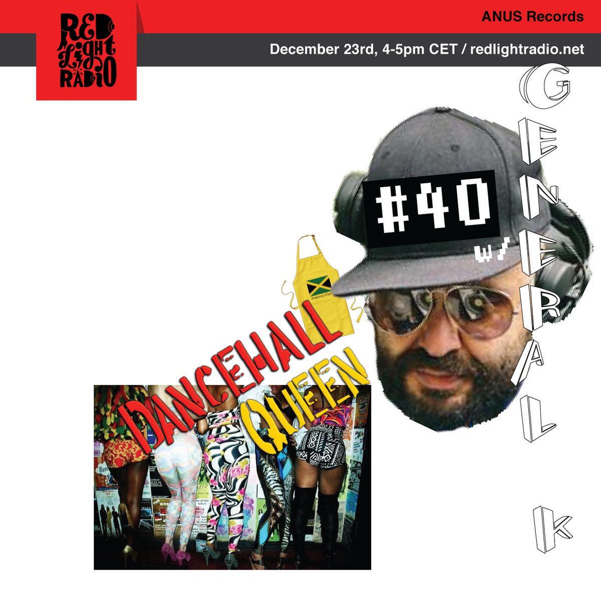 Up next on dec 23rd @Red_Light_Radio - ANUS Records #radio #40 w/ General K.
#dancehall #electronics #talks #dub