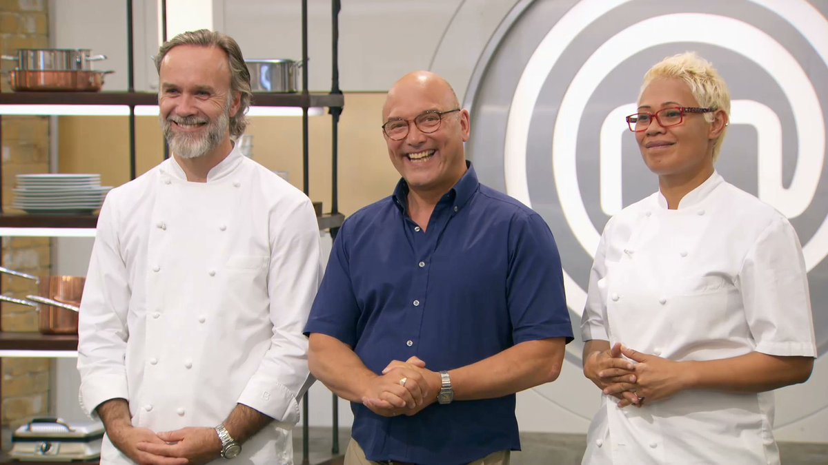 BBCTheOneShow's tweet photo. What's cookin' in the @MasterChefUK kitchen we hear you ask? Well we've got judges @marcuswareing &amp; @MGaletti01 on the #greensofas tonight to fill you in on just that! @BBCOne 7pm 🍴 https://t.co/J89VDBPvu0