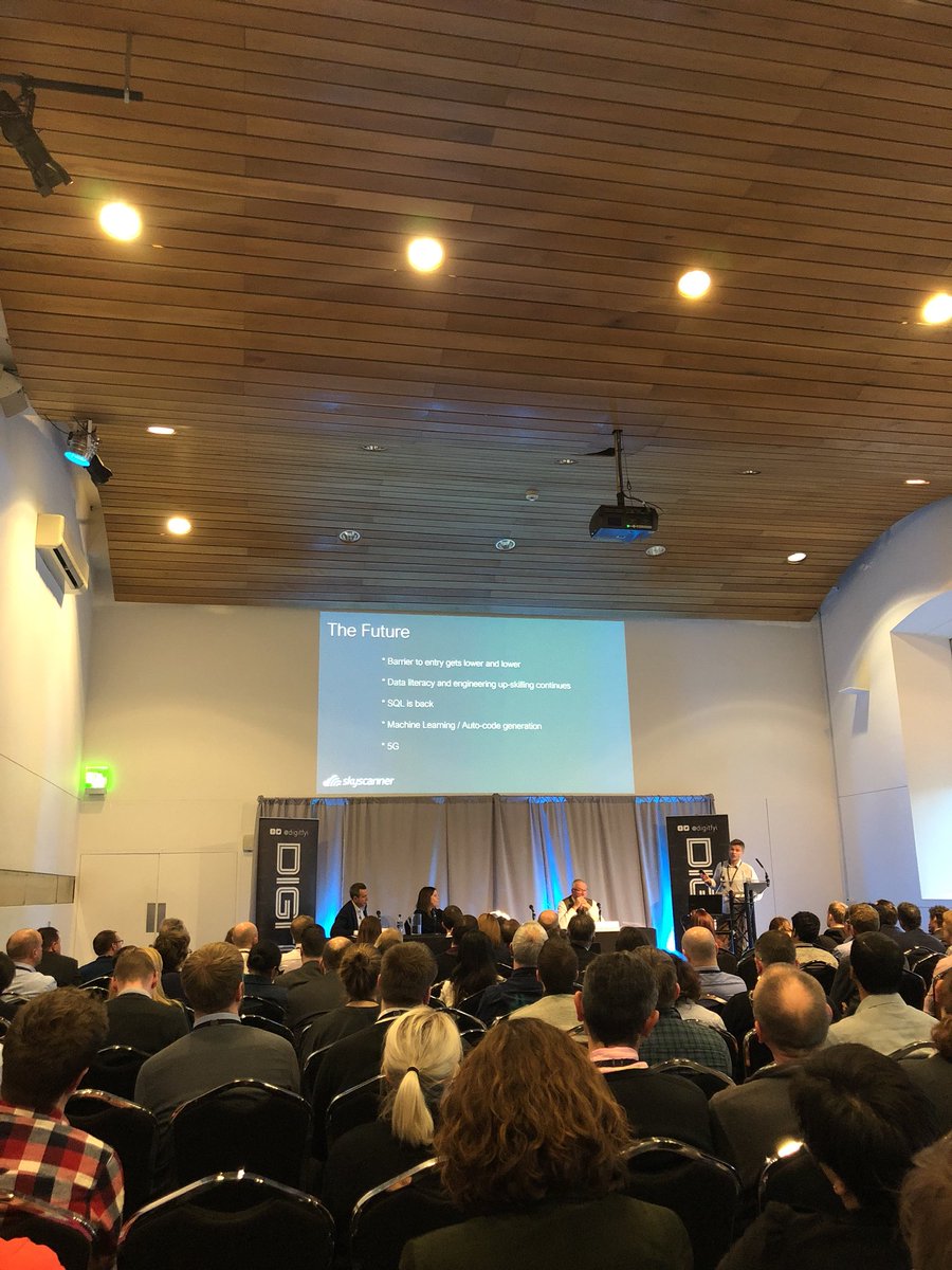 digitfyi's tweet photo. The barriers to entry in #data are getting lower and lower. Data literacy and engineering upskilling is ongoing. Machine learning is evolving rapidly and yay! SQL is back. @Skyscanner looks to the future #DataScot https://t.co/lYrJy6VZNE