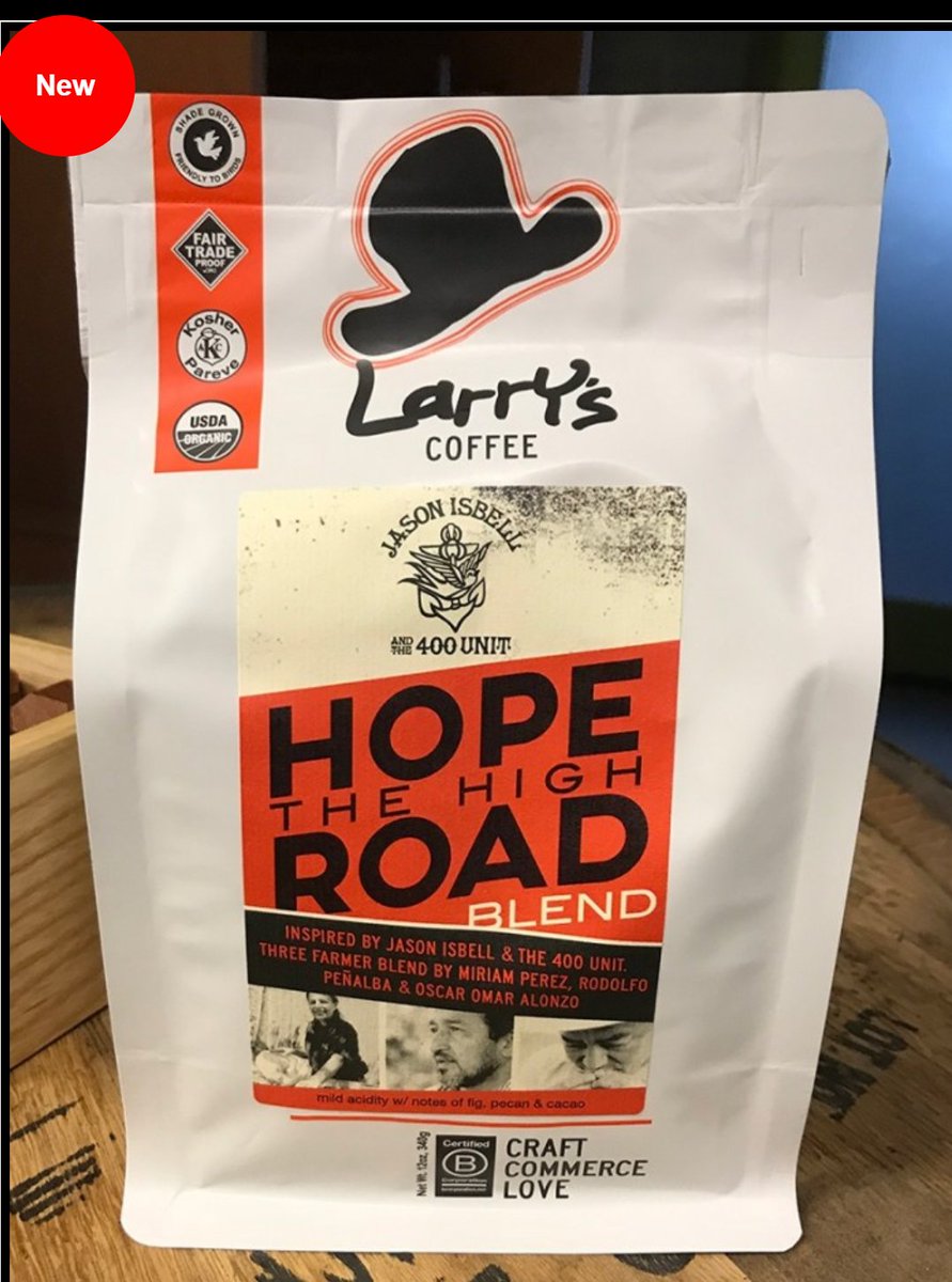 larrysbeans's tweet photo. Get the Hope The High Road blend - just roasted YESTERDAY, exclusively for @JasonIsbell! ☕️🎶 Available today and perfect for the holidays 🎁 @PortMerchandise: https://t.co/cioWVX5oKD #exclusivecoffee #organic #fairtrade #bcorp #nccoffee https://t.co/ZyTfGjQTVO