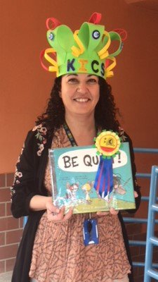 kicslibrary's tweet photo. The winner for the KICS Funny Book Award this year is "Be Quiet" by Ryan T Higgins read by Ms Maria!!! #kicslearns #kicsprimary https://t.co/Yx0kop6BTV