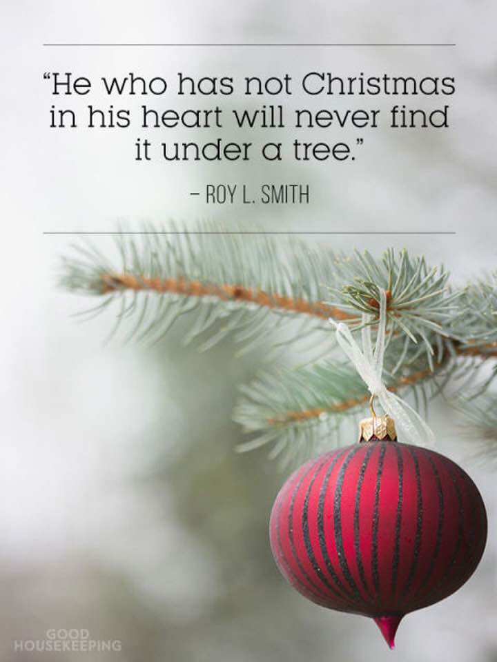 OperationSanta's tweet image. "He who has not Christmas in his heart will never find it under a tree." - Roy L. Smith
